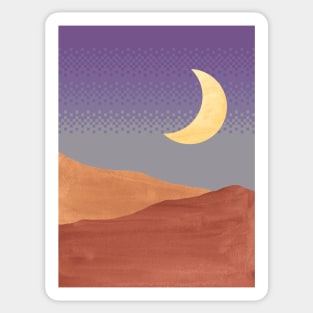 Abstract boho night, pixel art Sticker